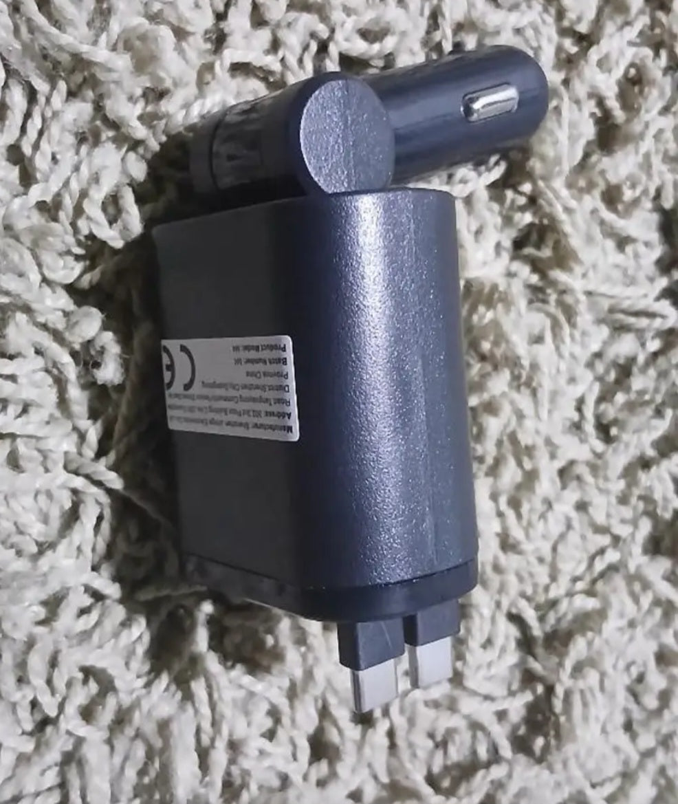 VoltSA ⚡ 120W Retractable Fast Car Charger™