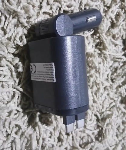 VoltSA ⚡ 120W Retractable Fast Car Charger™