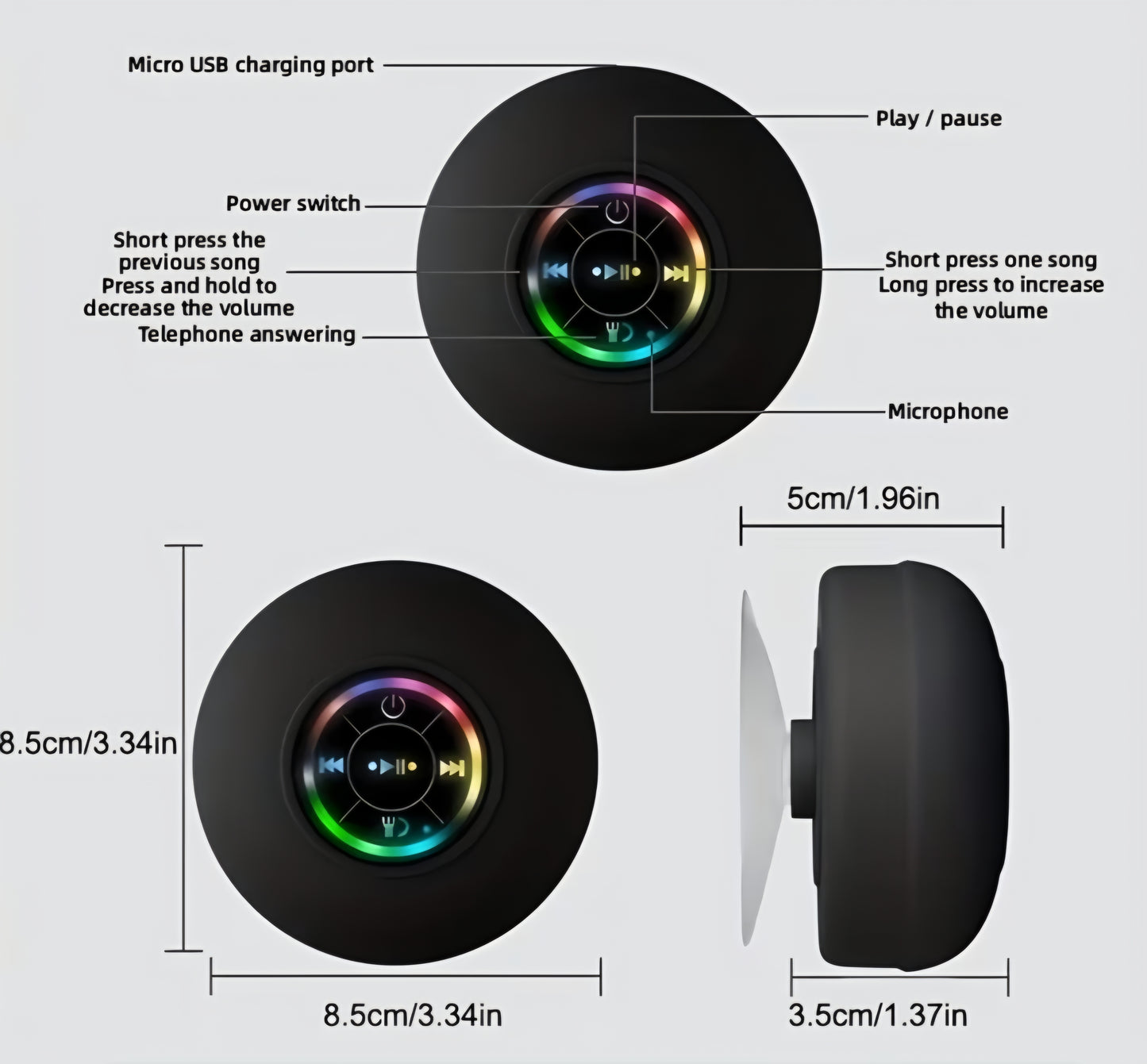 VoltSA Mini Shower Bluetooth Speaker™